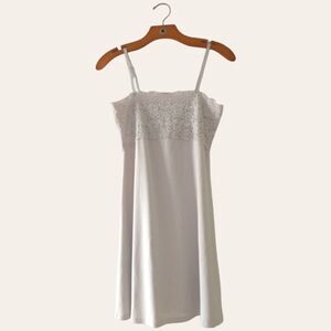 Delicates Vintage lace top slip Grey Small Basics Neutral Pretty